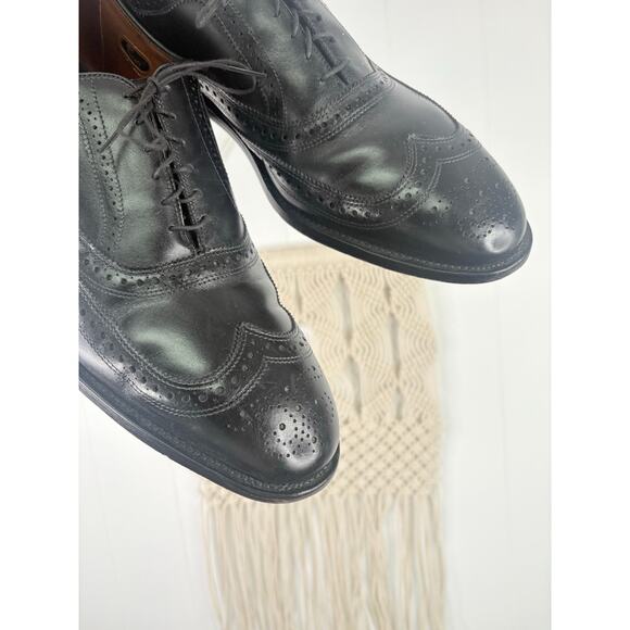 Allen Edmonds McAllister Black Leather Oxford Wingtip Dress Shoes Mens Size 14 - Picture 3 of 9